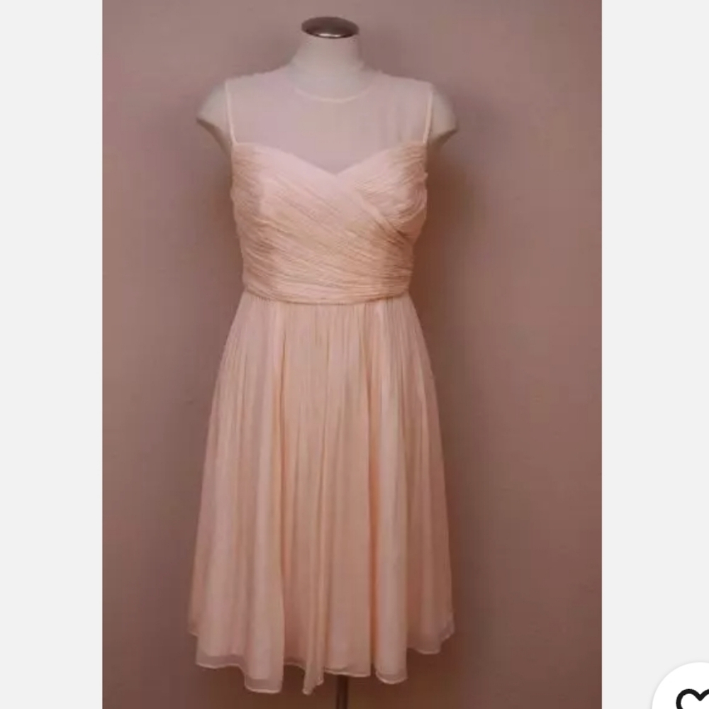 J. Crew Silk Chiffon Coral Dress Size 2